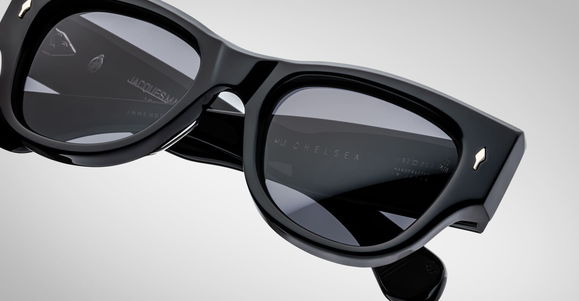 Ottica Mondello Roma - Jacques Marie Mage - JMMEH-88 - CHELSEA - BLACK - Acetate - shape Round - Black - EYEWEAR - SUNGLASSES - Unisex,Uomo,Donna,Women,Men - lens Black - Made In Japan