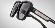 Ottica Mondello Roma - Jacques Marie Mage - JMMFR-6P - ALFRED - BLOODSTONE - Acetate - shape Squared - black, burgundy - EYEWEAR - SUNGLASSES - Unisex,Uomo,Donna,Women,Men - lens Black - Made In Japan