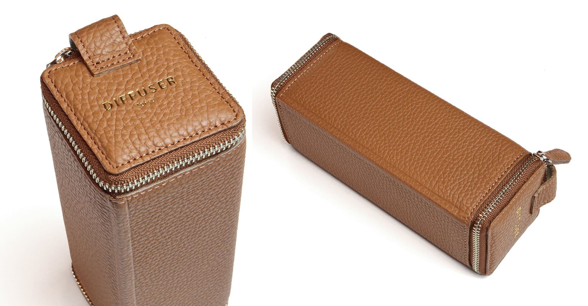 Rhombus prism storage box type 2 - saddle tan