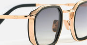Ottica Mondello Roma - John Dalia - LEO2-C114 - LEO - C114 - ROSE GOLD / MATTE BLACK - Metal - shape Squared - rose gold - EYEWEAR - SUNGLASSES - Uomo,Men - lens Gradient grey - Made In France