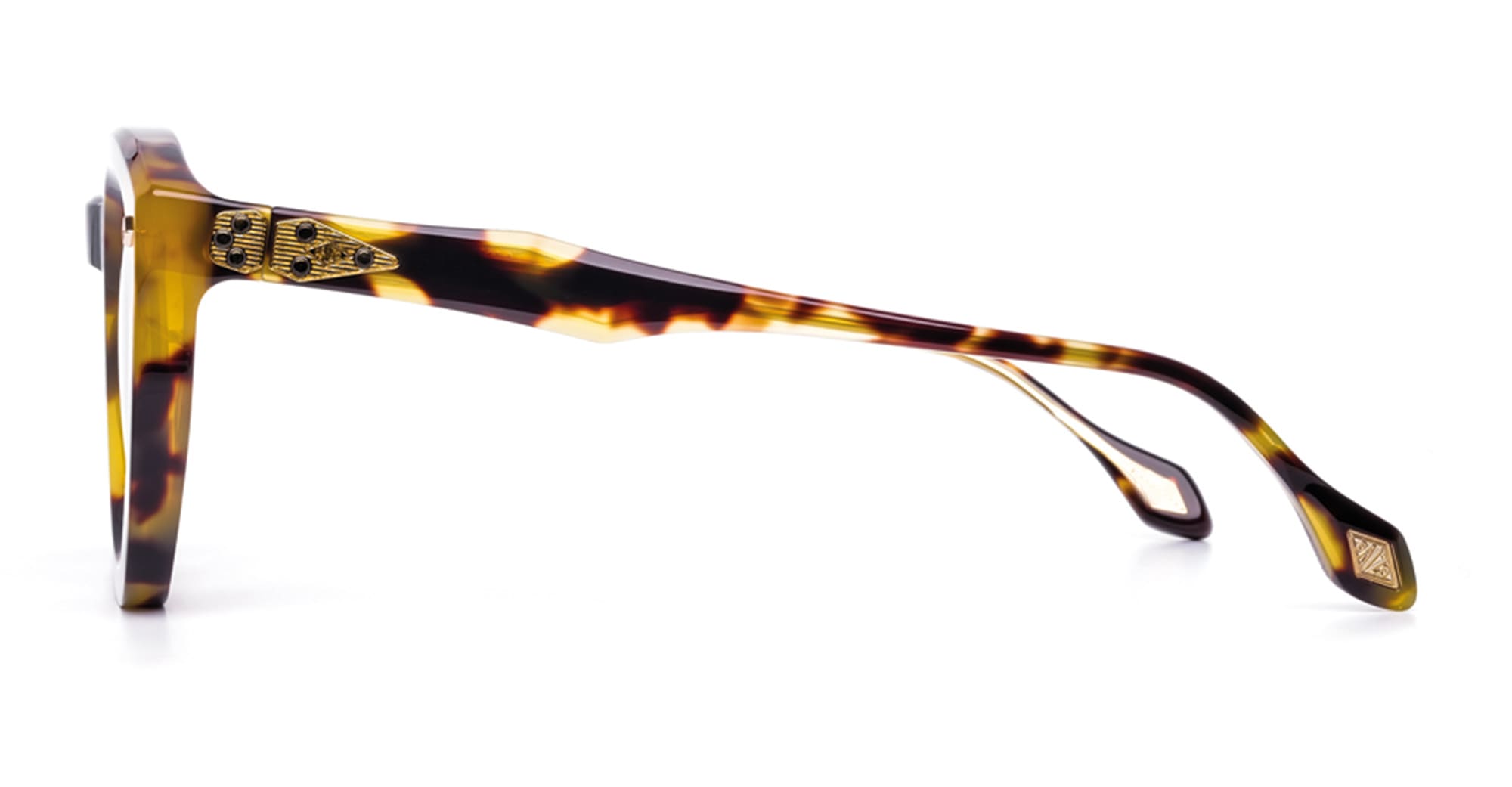 Ottica Mondello Roma - Daizo - A-CR001e-L1-VB01 - ADI - LEOPARD / 18k gold plated - Acetate, titanium - shape Panto - Havana - EYEWEAR - SUNGLASSES - Unisex,Uomo,Donna,Women,Men - lens Brown - Made In Japan