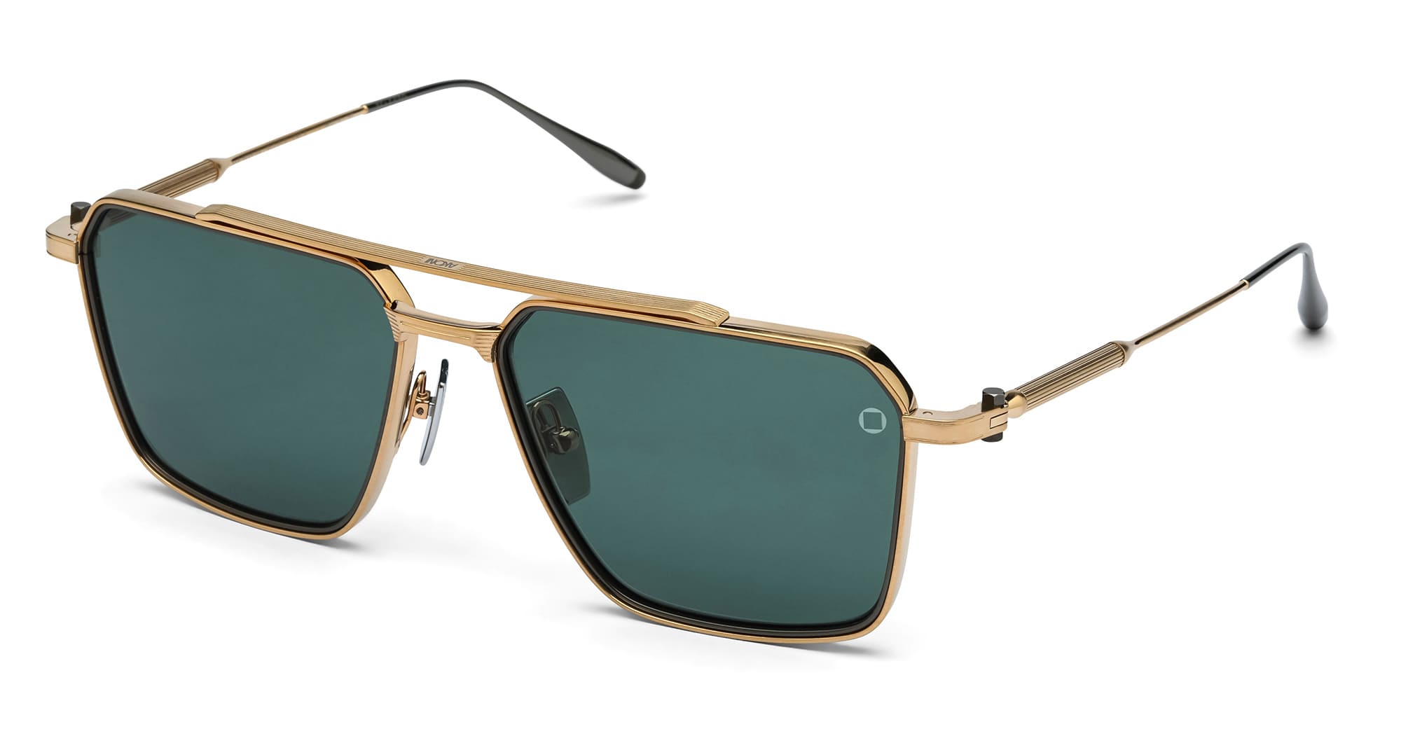 Ottica Mondello Roma - Akoni - AKS-523A-56 - TELESTO - 12K GOLD / BLACK PALLADIUM - 56 - Titanium - shape  - gold, black - EYEWEAR - SUNGLASSES - Uomo,Men - lens  - Made In Japan