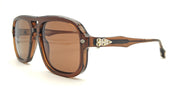 Ottica Mondello Roma - Daizo - A-AVS001e-TB1-BG01 - CLAUS - Translucent brown / polished titanium - Acetate - shape Aviator - brown - EYEWEAR - SUNGLASSES - Unisex,Uomo,Donna,Women,Men - lens Gradient brown - Made In Japan