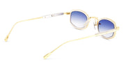 Ottica Mondello Roma - Sato - Aquila-YG-P-1 - AQUILA - YELLOW GOLD / PLATINUM - Acetate, titanium - shape Oval - gold, silver - EYEWEAR - SUNGLASSES - Unisex,Uomo,Donna,Women,Men - lens Gradient blue - Made In Japan