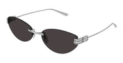 Ottica Mondello Roma - Balenciaga - BB0486S-001 - BB0486S-001 - GUNMETAL / ASIAN SMART FIT - Metal - shape Cat-eye - Silver - EYEWEAR - SUNGLASSES - Donna,Women - lens Grey - Made In Japan