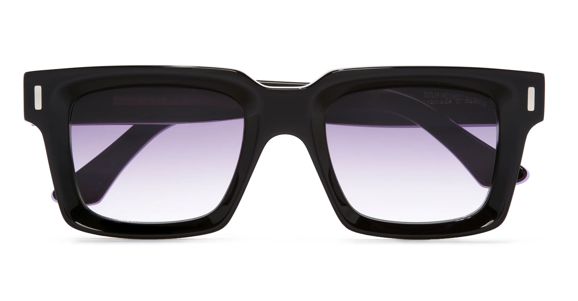 Ottica Mondello Roma - Cutler and Gross - CGSN-1386-52-10 - 1386 - PURPLE ON BLACK - Acetate - shape Squared - purple - EYEWEAR - SUNGLASSES - Unisex,Uomo,Donna,Women,Men - lens purple gradient - Made In Italy