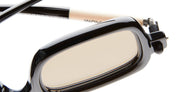 Ottica Mondello Roma - Kuboraum - KRS0P2BYB000002M - MASK P2 - BLACK / IVORY - Acetate - shape Rectangular - black, ivory - EYEWEAR - SUNGLASSES - Donna,Women - lens light brown - Made In Italy