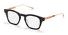 Ottica Mondello Roma - Akoni - AKS-418A-48 - WISE - BLACK - BRUSHED WHITE GOLD (48) - Acetate, titanium - shape Squared - Black - EYEWEAR - EYEGLASSES - Uomo,Men - lens Clear - Made In Japan