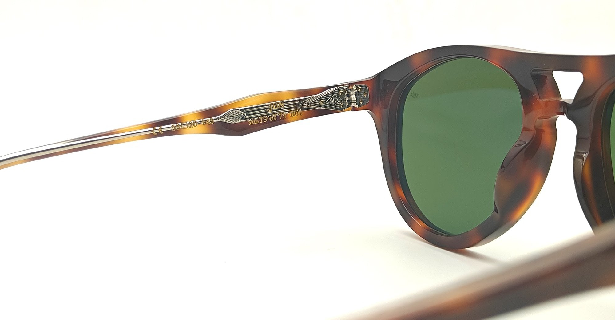 Ottica Mondello Roma - Daizo - A-AVR001e-H1-PG01 - JUN - HAVANA CLASSIC / GREEN LENS - Acetate - shape  - Havana - EYEWEAR - SUNGLASSES - Unisex,Uomo,Donna,Women,Men - lens  - Made In Japan
