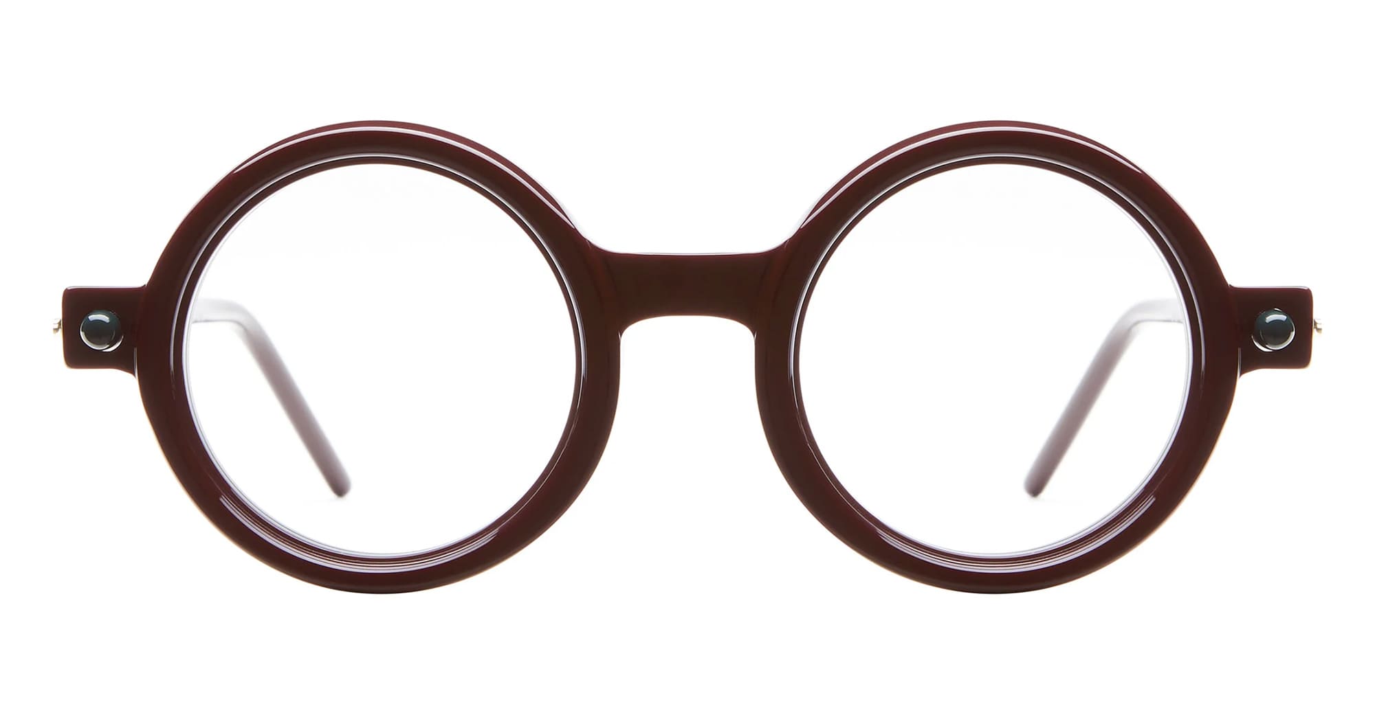 Ottica Mondello Roma - Kuboraum - KRO0P1DR000000OP - MASK P1 DR - BORDEAUX RX - Acetate - shape Round - burgundy - EYEWEAR - EYEGLASSES - Unisex,Uomo,Donna,Women,Men - lens Clear - Made In Italy