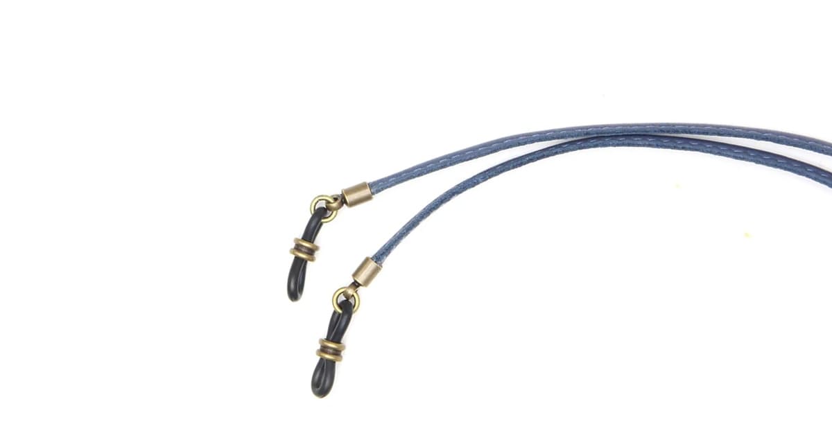 Leather detachable cord - blue
