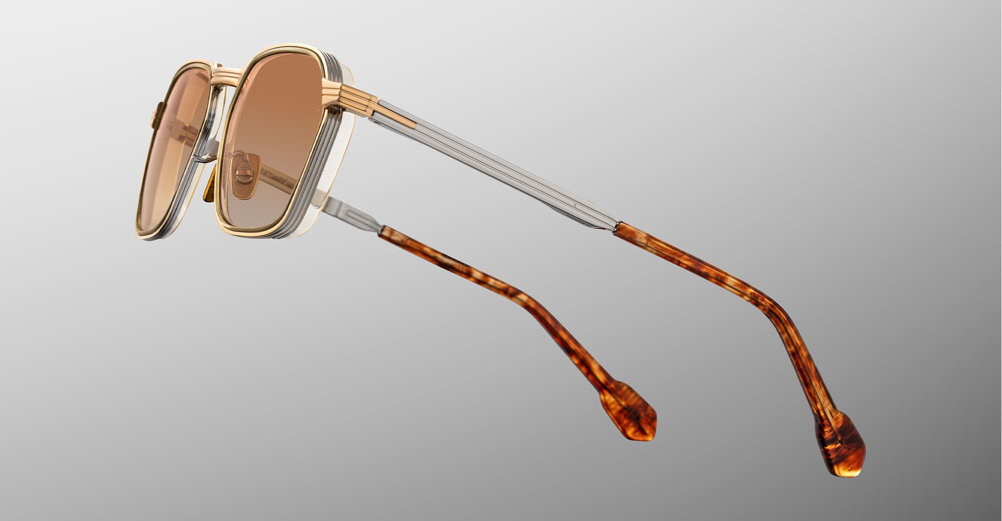 Ottica Mondello Roma - Jacques Marie Mage - JMMKE-19V - BECKETT - VERONA - titanium, acetate - shape Rectangular - gold, tortoise - EYEWEAR - SUNGLASSES - Unisex,Uomo,Donna,Women,Men - lens Gold - Made In Japan