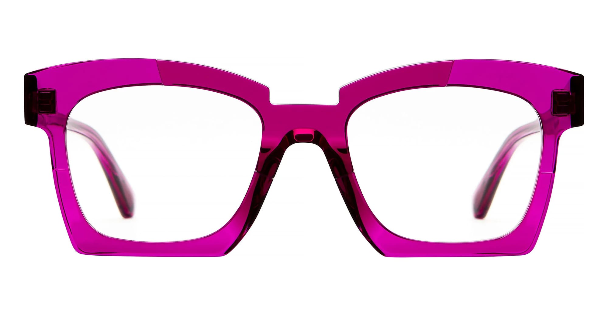 Ottica Mondello Roma - Kuboraum - KRO0K5CY000000OP - MASK K5 - CYCLAMINE RX - Acetate - shape Squared - fuchsia - EYEWEAR - EYEGLASSES - Donna,Women - lens Clear - Made In Italy
