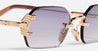 Ottica Mondello Roma - John Dalia - AMARU-C511 - AMARU-C511 - ROSE GOLD 22K - Metal - shape Rectangular - rose gold - EYEWEAR - SUNGLASSES - Uomo,Men - lens Gradient grey - Made In France