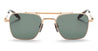 Ottica Mondello Roma - Akoni - AKS-200A-50 - EUROPA - BRUSHED WHITE GOLD / DARK TORTOISE - titanium, acetate - shape Pilot - gold, tortoise - EYEWEAR - SUNGLASSES - Unisex,Uomo,Donna,Women,Men - lens Green - Made In Japan