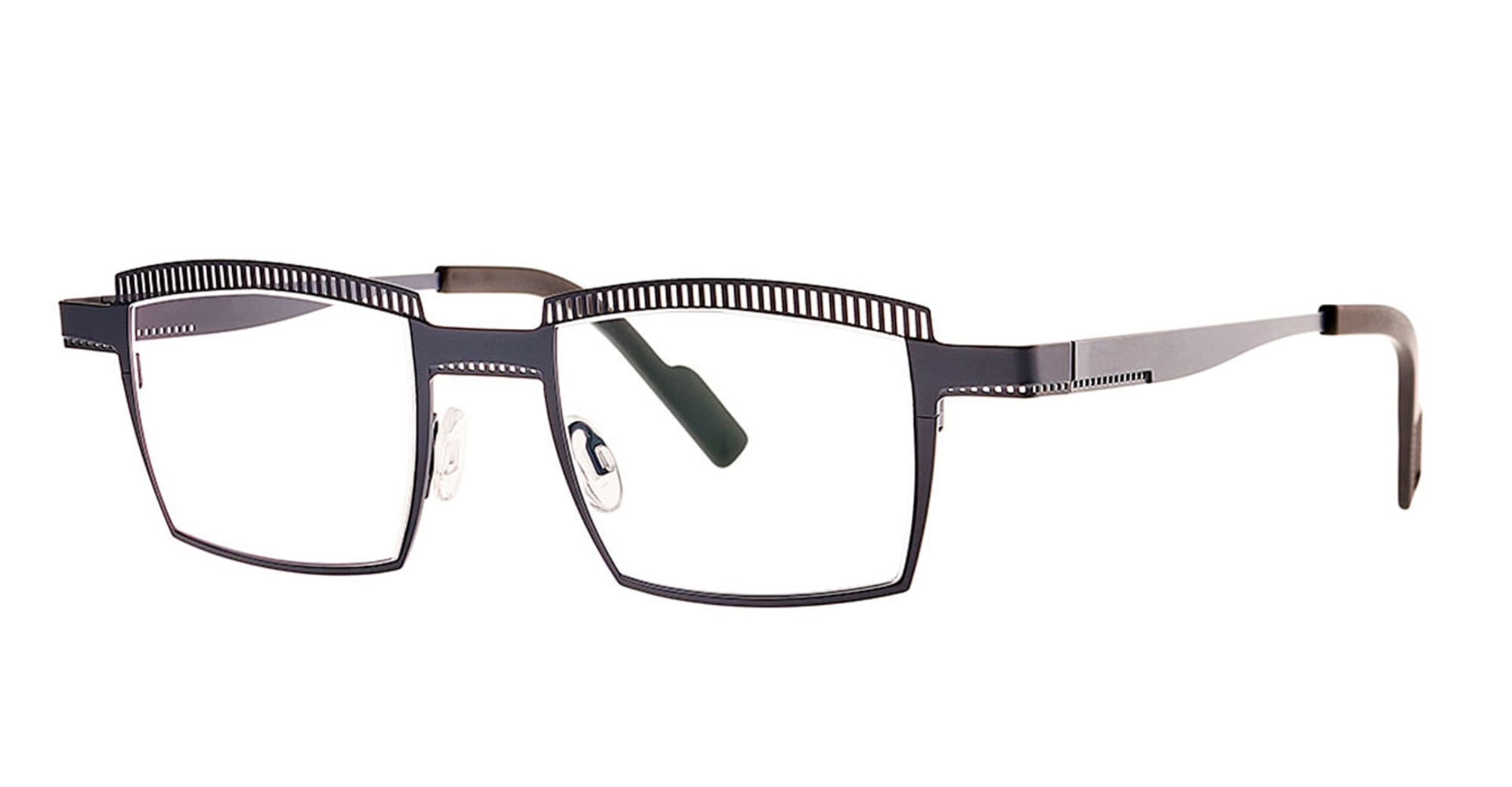 Ottica Mondello Roma - Theo eyewear - CRAY-353 - CRAYON - 353 DARK NIGHT RX - stainless steel - shape  - blue - EYEWEAR - EYEGLASSES - Donna,Women - lens  - Made In Belgium