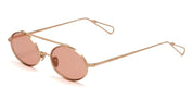 Ottica Mondello Roma - Ahlem - AHL.003962.SUN - Turbigo - Peony Gold / Peach Lens - Metal - shape Oval - Gold - EYEWEAR - SUNGLASSES - Unisex,Uomo,Donna,Women,Men - lens Pink - Made In France