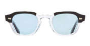 Ottica Mondello Roma - Cutler and Gross - CGSN-1420-47-01 - 1420 - BLACK ON CRYSTAL - Acetate - shape Panto - black, transparent - EYEWEAR - SUNGLASSES - Unisex,Uomo,Donna,Women,Men - lens Blue - Made In Italy