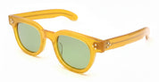 Ottica Mondello Roma - Julius Tart - JTPL-106S-2B-GN-30 - FDR 46X24 - VINTAGE YELLOW / GREEN LENS - Acetate - shape Round - yellow - EYEWEAR - SUNGLASSES - Unisex,Uomo,Donna,Women,Men - lens Green - Made In Japan