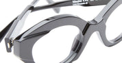 Ottica Mondello Roma - Kuboraum - KROK44BS000000OP - MASK K44 BS - BLACK SHINE RX - Acetate - shape Cat-eye - Black - EYEWEAR - EYEGLASSES - Unisex,Uomo,Donna,Women,Men - lens Clear - Made In Italy