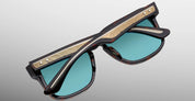Ottica Mondello Roma - Jacques Marie Mage - JMMWY-H24 - WESLEY - AEGEN - Acetate - shape Rectangular - Tortoise - EYEWEAR - SUNGLASSES - Unisex,Uomo,Donna,Women,Men - lens Blue - Made In Japan