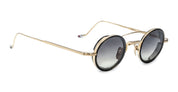 Ottica Mondello Roma - Jacques Marie Mage - J-ESN-RN-S6017E-OS - RINGO 2 - BNG - Titanium - shape Round - light gold - EYEWEAR - SUNGLASSES - Uomo,Men - lens Gradient black - Made In Japan