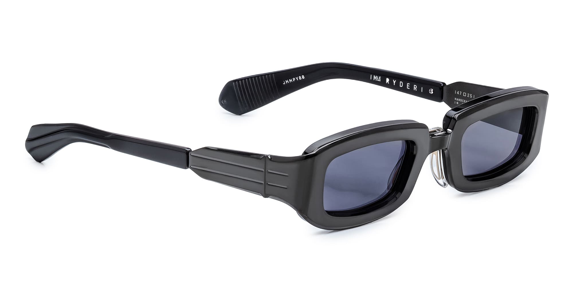 Ottica Mondello Roma - Jacques Marie Mage - JMMPY-88 - RYDER - BLACK - titanium, acetate - shape Rectangular - Black - EYEWEAR - SUNGLASSES - Unisex,Uomo,Donna,Women,Men - lens Grey - Made In Japan