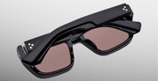 Ottica Mondello Roma - Jacques Marie Mage - JMMWK-18K - WALKER - WILLOW - Acetate - shape Rectangular - Black - EYEWEAR - SUNGLASSES - Unisex,Uomo,Donna,Women,Men - lens Brown - Made In Japan