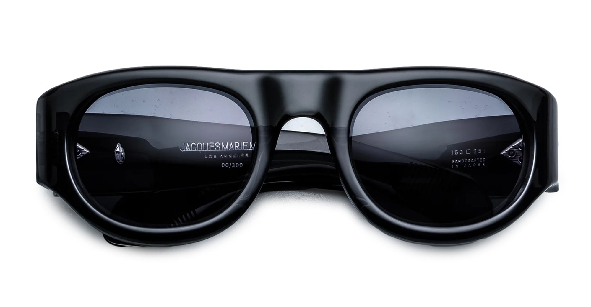 Ottica Mondello Roma - Jacques Marie Mage - JMMLY-I1 - CLYDE 2.0 - GRISAILLE - Acetate - shape Oval - Black - EYEWEAR - SUNGLASSES - Unisex,Uomo,Donna,Women,Men - lens Grey - Made In Japan