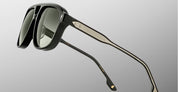Ottica Mondello Roma - Jacques Marie Mage - JMMON-1N - LEONARD - VIPER - Acetate - shape Aviator - Black - EYEWEAR - SUNGLASSES - Unisex,Uomo,Donna,Women,Men - lens Gradient green - Made In Japan
