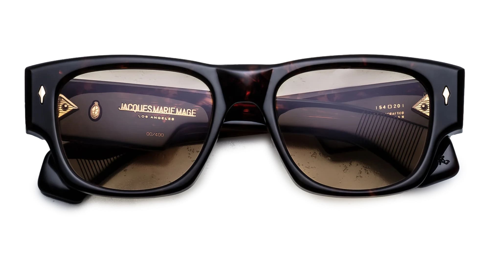Ottica Mondello Roma - Jacques Marie Mage - JMMEZL-6D - DINO - AGAR - Acetate - shape Rectangular - Havana - EYEWEAR - SUNGLASSES - Unisex,Uomo,Donna,Women,Men - lens yellow - Made In Japan