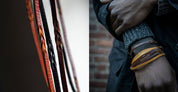 Twisted leather soft bracelet cord - turqoise