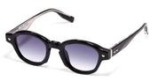 Ottica Mondello Roma - John Dalia - P10-C109 - PROJECT 10 - C109 SHINY BLACK / RUTHENIUM - Acetate - shape Panto - Black, Grey - EYEWEAR - SUNGLASSES - Unisex,Uomo,Donna,Women,Men - lens Gradient blue - Made In France