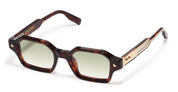 Ottica Mondello Roma - John Dalia - P09-C622 - PROJECT 09 - C622 DARK BROWN TORTOISE / GOLD - Acetate - shape Squared - tortoise, gold - EYEWEAR - SUNGLASSES - Unisex,Uomo,Donna,Women,Men - lens Gradient green - Made In France